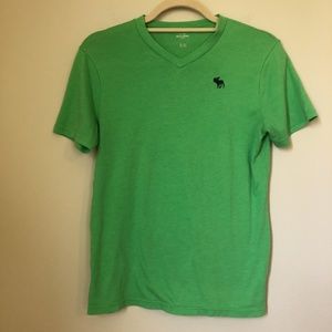 Abercrombie Boy's XL (16) Green Short Sleeve Shirt